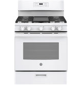 GE 30" Freestanding Gas Range, White - JGBS66DEKWW