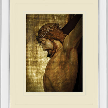 Jesus Christ By Nito - Mirror Framed Print Wall Art - Dark Brown