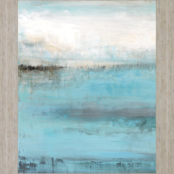 Azure Refuge - 28" x 34" Framed Wall Art - Light Blue