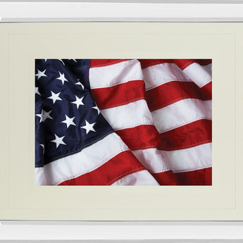 American Flag By Kikk Brilliantly - Mirror Framed Wall Art - Red