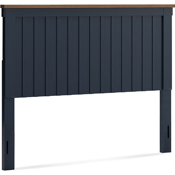 Landocken - Queen Panel Headboard - Brown / Blue