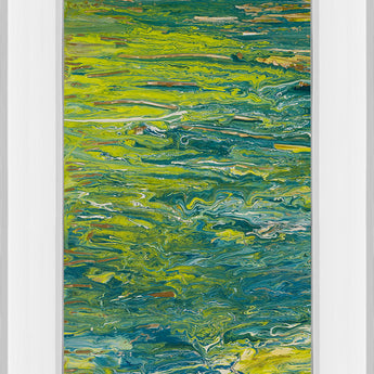 The Lake Il By Roberto Gonzalez - Mirror Framed Print Wall Art - Green
