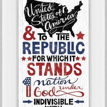 Pledge Of Allegiance By Susan Ball - Mirror Framed Print Wall Art - Blue
