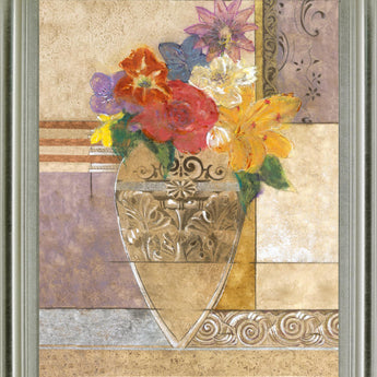 Radiant Bouquet - 28" x 34" Framed Wall Art - Yellow