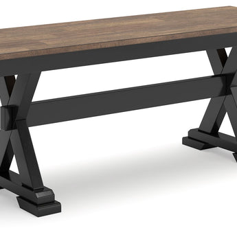 Wildenauer - Large Dining Room Bench - Brown / Black