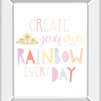 Lets Chase Rainbows III By Jenaya Jackson - Mirror Framed Print Wall Art - White