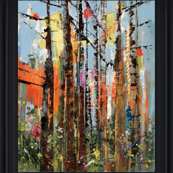 Sunlit Thicket - 28" x 34" Framed Wall Art - Green