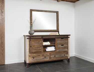 Antique Dresser With 6 Drawer / 1 Door Multicolor - alternate view