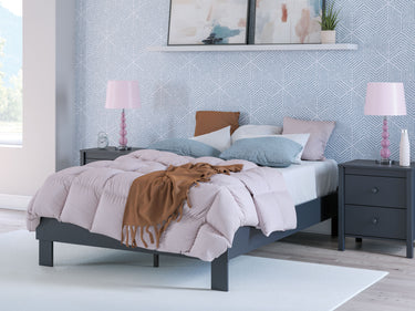 Simmenfort - Full Platform Bed - Navy Blue