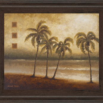 Tropical Escape I By Michael Marcon - Framed Print Wall Art - Light Brown