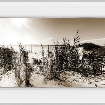The Wind In The Dunes I By Noah Bay - Mirror Framed Print Wall Art - Dark Gray