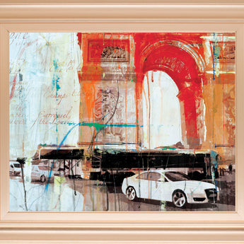 City Of Light II By Markus Haub - Framed Print Wall Art - Red