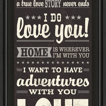 L-o-v-e Ill By Pela Studio - Framed Print Wall Art - Balck - Black