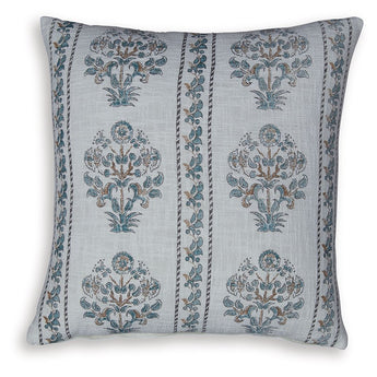 Paulmour - Pillow - Ivory / Green / Brown