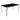 Carone - Mesa de comedor rectangular con tapa de cristal