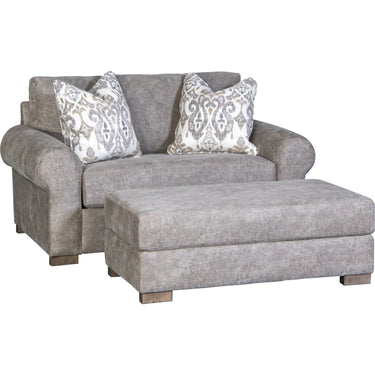 Mayo 7202 Series Transitional Oversized 61" Chair with Rolled Arms and Throw Pillows