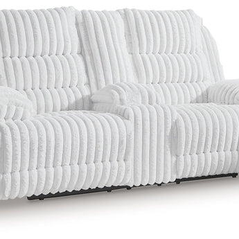 Rhines Falls - Double Reclining Power Loveseat With Console - Alloy