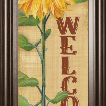 18x42 Welcome Sunflower By Ed Wargo - Yellow