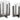Garekton - Clear / Pewter Finish - Candle Holder Set (Set of 2)