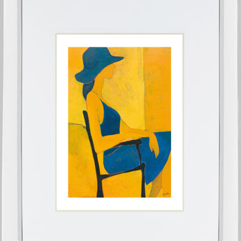 In View Of Il By Augustine - Mirror Framed Print Wall Art - Yellow