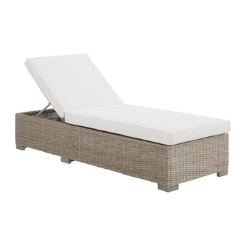 Ollie - Chaise Lounge - Color tostado y crema blanca olefina