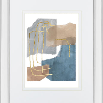 Matter Dissolving II By Melissa Wang, Mirrored Frame - Light Blue