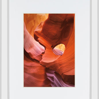 Lower Antelope Canyon Iv By Alan Majchrowicz Mirrored Frame - Red