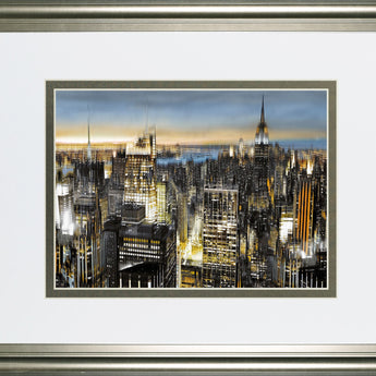 Big City By Alan Lambert - Framed Print Wall Art - Gray