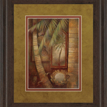 Global Winds Il By Eliane Volherbst-Lane - Framed Print Wall Art - Light Brown