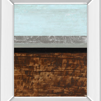 Textured Light Il By Natalie Avondet - Mirror Framed Print Wall Art - Dark Brown