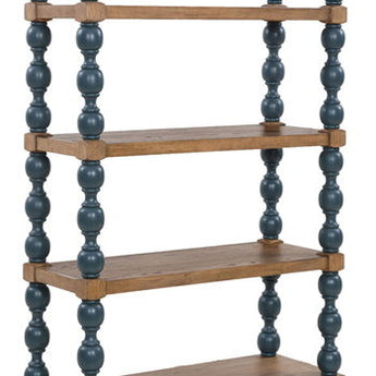 Finnworth - Bookcase - Blue / Brown