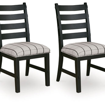 Ridgester - Dining Upholstered Side Chair (Set of 2) - Beige / Black