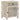 August - 1-Drawer Trellis Pattern Storage Cabinet - White Washed