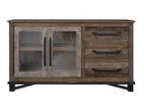 Loft 60” Buffet With 3 Drawer / 2 Doors Two Tone Gray / Brown - Buffets at Quality Home Furniture Mesquite