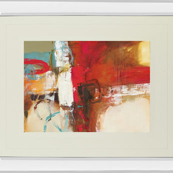Woven By Natasha Barnes - Mirror Framed Print Wall Art - Beige