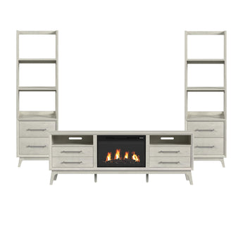Westland - 4 Piece Entertainment Unit With 71" TV Console - Almond