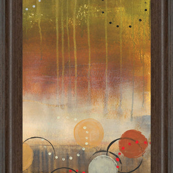 Circles In Panel Il By Jeni Lee -Framed Print Wall Art - Light Brown