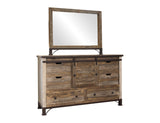 Antique Dresser With 6 Drawer / 1 Door Multicolor - detail
