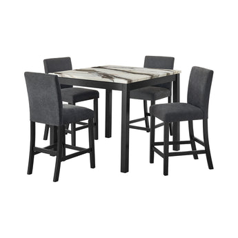 Dalia - 5 Piece Square Counter Set - Black