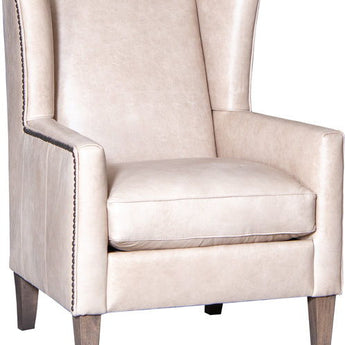 Mayo 1421 Series Transitional Wing Back Chair - Leather