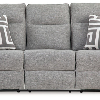 Biscoe - Power Reclining Sofa With Adj Headrest - Pewter