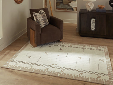 Dot - 5' x 7' Rug - Cream / Brown / Taupe