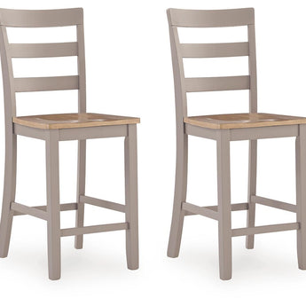 Harperfeld - Barstool (Set of 2) - Natural / Gray