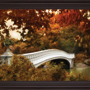 Golden Canopy Crossing - 28" x 34" Framed Wall Art - Light Brown