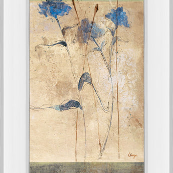 Kimono Il By Loretta Linza - Mirror Framed Print Wall Art - Beige