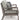Hillside Barn - Gris / Marrón - Loveseat con cojín