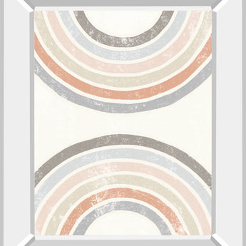 Over The Rainbow I By Moira Hershey - Mirror Framed Print Wall Art - Beige