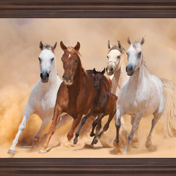 Desert Run - 28" x 34" Framed Wall Art - Light Brown