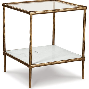 Ryandale - Accent Table - Antique Brass Finish
