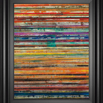 Shattered Earth By Gutierrez - Framed Print Wall Art - Orange
